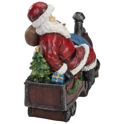 Northlight Santa On A Train Christmas Decoration - 14" 5 Northlight Santa On A Train Christmas Decoration - 14" - Image 3