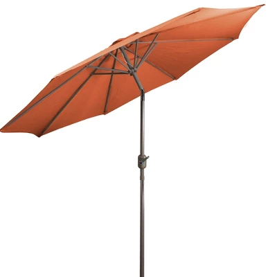 Northlight 9ft Outdoor Orange Patio Umbrella With Hand Crank And Tilt 7 Northlight 9ft Outdoor Orange Patio Umbrella With Hand Crank And Tilt - Image 5