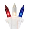 Northlight Patriotic Mini Christmas Light Set - 20' White Wire - 100ct -Northlight GUEST 8c289413 61a4 4e00 b2c3 fb1cbdd7c09b