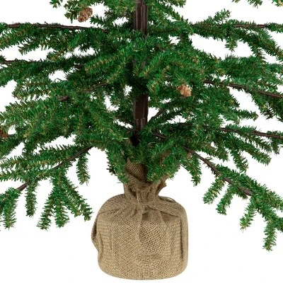 Northlight Medium Artificial Christmas Tree With Pine Cones In Burlap Base - 4' - Unlit 6 Northlight Medium Artificial Christmas Tree With Pine Cones In Burlap Base - 4' - Unlit - Image 4