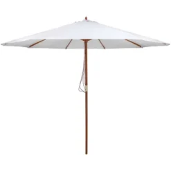 Northlight Outdoor Patio Market Umbrella With Wooden Pole - 8.5' - White 11 Northlight Outdoor Patio Market Umbrella With Wooden Pole - 8.5' - White -Northlight GUEST 910b162d 19a7 4ee1 9243 08c2618e4928