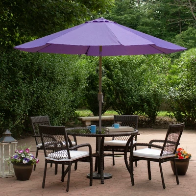 Northlight 9ft Outdoor Patio Market Umbrella With Hand Crank And Tilt - Purple 3 Northlight 9ft Outdoor Patio Market Umbrella With Hand Crank And Tilt - Purple