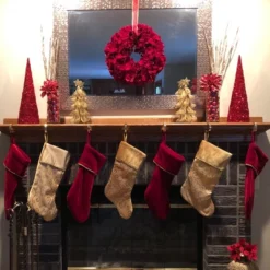 Northlight 20.5" Gold Glittered Swirl Christmas Stocking With Velveteen Cuff 13 Northlight 20.5" Gold Glittered Swirl Christmas Stocking With Velveteen Cuff -Northlight GUEST 94baf9f2 aaf4 4e24 a272 92b6a27afb73