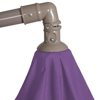 Northlight 10ft Offset Outdoor Patio Umbrella With Hand Crank, Purple 3 Northlight 10ft Offset Outdoor Patio Umbrella With Hand Crank, Purple