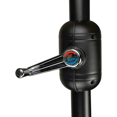 Northlight 9.75ft Outdoor Patio Market Umbrella With Hand Crank And Tilt, Black 6 Northlight 9.75ft Outdoor Patio Market Umbrella With Hand Crank And Tilt, Black - Image 4