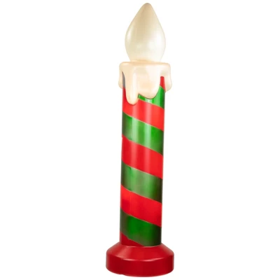 Northlight Lighted Striped Candle Blow Mold Outdoor Christmas Decoration - 40" 5 Northlight Lighted Striped Candle Blow Mold Outdoor Christmas Decoration - 40" - Image 3