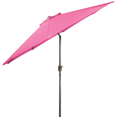 Northlight 9ft Outdoor Patio Market Umbrella With Hand Crank And Tilt, Pink 5 Northlight 9ft Outdoor Patio Market Umbrella With Hand Crank And Tilt, Pink - Image 3