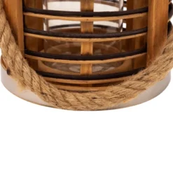 Northlight Rattan Glass Candle Lantern With Jute Handle - 7.5" 23 Northlight Rattan Glass Candle Lantern With Jute Handle - 7.5" -Northlight GUEST 9dffcc24 ac69 4b65 81ce 2d0f7e9a32cf