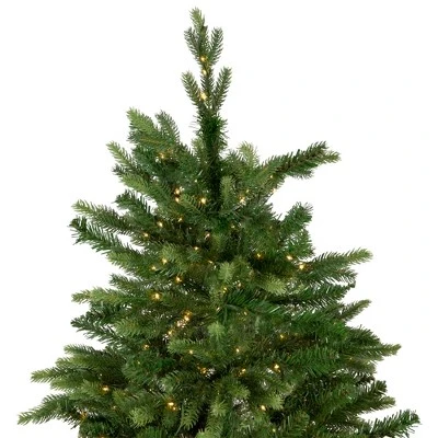 Northlight Real Touch™️ Pre-Lit Full Riverton Fir Artificial Christmas Tree - 7.5' - Candlelight Clear LED Lights 6 Northlight Real Touch™️ Pre-Lit Full Riverton Fir Artificial Christmas Tree - 7.5' - Candlelight Clear LED Lights - Image 4