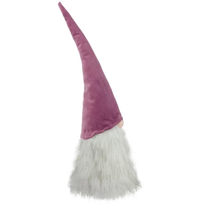 Northlight Lighted Gnome With Beard And Pointy Hat Christmas Decoration - 17" - Mauve 3 Northlight Lighted Gnome With Beard And Pointy Hat Christmas Decoration - 17" - Mauve