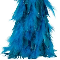 Northlight Small Two-Tone Layered Feathers Cone Tree Christmas Decoration - 16" - Turquoise -Northlight GUEST 9fefa67d 6f79 4075 8e52 8ededd6a66a0