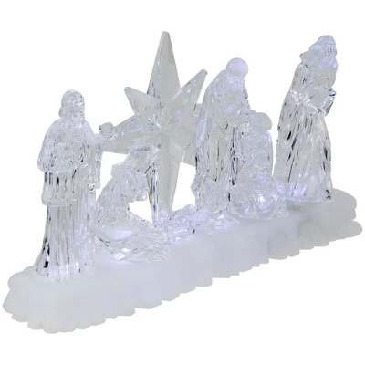 Northlight LED Lighted Nativity Scene Acrylic Christmas Decoration - 12.25" 5 Northlight LED Lighted Nativity Scene Acrylic Christmas Decoration - 12.25" - Image 3