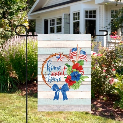 Northlight Home Sweet Home Wreath Patriotic Outdoor Garden Flag 18" X 12.5" 4 Northlight Home Sweet Home Wreath Patriotic Outdoor Garden Flag 18" X 12.5" - Image 2