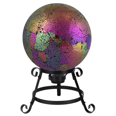 Northlight 10" Pink Iridescent Mosaic Reflective Glass Outdoor Garden Gazing Ball 4 Northlight 10" Pink Iridescent Mosaic Reflective Glass Outdoor Garden Gazing Ball - Image 2