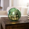 Northlight LED Lighted Pine Trees And Snowflakes Glass Globe Christmas Decoration - 6" -Northlight GUEST a74f15ac 07af 4893 a03d 4de769359c26
