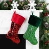 Northlight 20" Shiny Metallic Green Sequined Christmas Stocking With Velveteen Cuff 1 Northlight 20" Shiny Metallic Green Sequined Christmas Stocking With Velveteen Cuff -Northlight GUEST a76e374d 0988 4d2c a66c 66746d29f77d