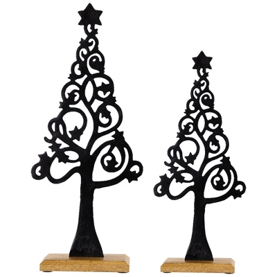 Northlight Starry Trees Metal Christmas Decorations - 18.5" - Black - Set Of 2 7 Northlight Starry Trees Metal Christmas Decorations - 18.5" - Black - Set Of 2 - Image 5