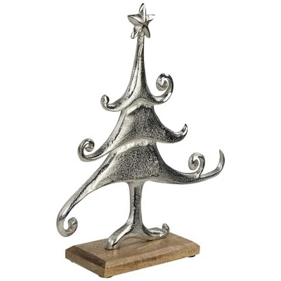 Northlight Swirling Metal Tree Christmas Decoration - 13.5" 4 Northlight Swirling Metal Tree Christmas Decoration - 13.5" - Image 2