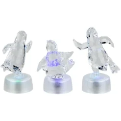 Northlight LED Lighted Color Changing Penguin Acrylic Christmas Decorations - 4" - Set Of 3 -Northlight GUEST add02b06 8337 4f84 9315 975aa15cff9f