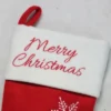 Northlight 16" Red And White Merry Christmas Snowflake Embroidered Christmas Stocking -Northlight GUEST af0e4ed8 a35b 43df 922e e6fc0df8607a