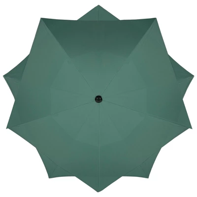 Northlight 8.5ft Outdoor Patio Lotus Umbrella With Hand Crank, Green 4 Northlight 8.5ft Outdoor Patio Lotus Umbrella With Hand Crank, Green - Image 2