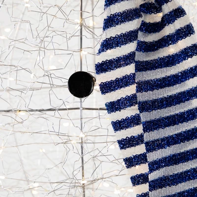 Northlight 48" LED Lighted Silver Mesh Snowman Outdoor Twinkling Christmas Decoration 8 Northlight 48" LED Lighted Silver Mesh Snowman Outdoor Twinkling Christmas Decoration - Image 6