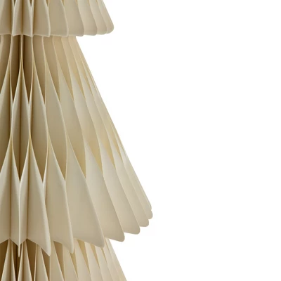 Northlight Tall Paper Accordion Honeycomb Foldable Christmas Tree - 4' - Cream 7 Northlight Tall Paper Accordion Honeycomb Foldable Christmas Tree - 4' - Cream - Image 5