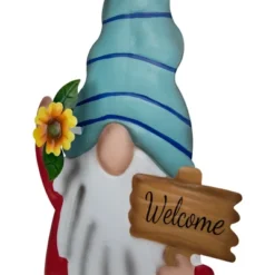 Northlight Welcome Gnome Outdoor Garden Stake - 22" - Red -Northlight GUEST b45e1b5e 040e 4ac4 9168 317fbdb28b56