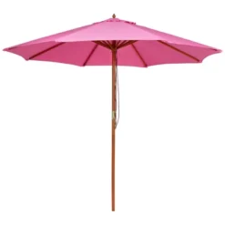 Northlight Outdoor Patio Market Umbrella With Wooden Pole - 8.5' - Pink 11 Northlight Outdoor Patio Market Umbrella With Wooden Pole - 8.5' - Pink -Northlight GUEST b4ded133 1f4c 4351 aa77 598432b7aaff