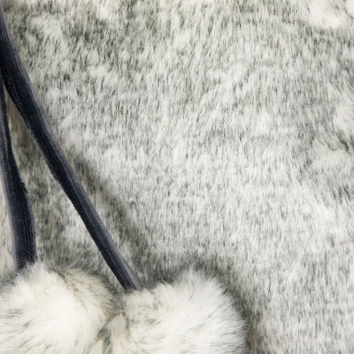 Northlight Silver Fox Faux Fur Christmas Stocking With Pom Poms - 20.5" 7 Northlight Silver Fox Faux Fur Christmas Stocking With Pom Poms - 20.5" - Image 5