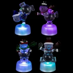Northlight LED Lighted Color Changing Snowmen Acrylic Christmas Decorations - 4.25" - Set Of 4 10 Northlight LED Lighted Color Changing Snowmen Acrylic Christmas Decorations - 4.25" - Set Of 4 -Northlight GUEST b6c05c2c 078a 40d7 aa09 c48061614d33