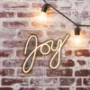Northlight 12" White LED Lighted "Joy" Neon Style Christmas Sign -Northlight GUEST b7c6007c 7ccf 4122 9484 6069572d4a49