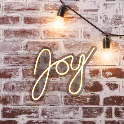 Northlight 12" White LED Lighted "Joy" Neon Style Christmas Sign 3 Northlight 12" White LED Lighted "Joy" Neon Style Christmas Sign