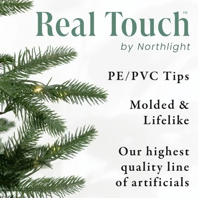 Northlight Real Touch™️ Pre-Lit Full Riverton Fir Artificial Christmas Tree - 7.5' - Candlelight Clear LED Lights 9 Northlight Real Touch™️ Pre-Lit Full Riverton Fir Artificial Christmas Tree - 7.5' - Candlelight Clear LED Lights - Image 7