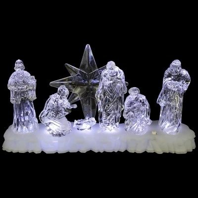 Northlight LED Lighted Nativity Scene Acrylic Christmas Decoration - 12.25" 6 Northlight LED Lighted Nativity Scene Acrylic Christmas Decoration - 12.25" - Image 4
