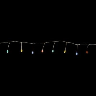 Northlight LED Fairy Water Droplet Christmas String Lights - MultiColor - 6' Silver Wire - 40ct 4 Northlight LED Fairy Water Droplet Christmas String Lights - MultiColor - 6' Silver Wire - 40ct - Image 2