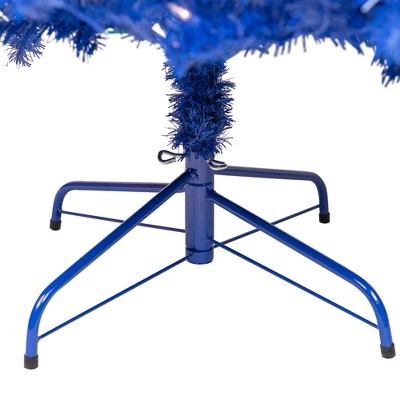Northlight Pre-Lit Medium Pine Artificial Christmas Tree - 6' - Royal Blue - Clear Lights 10 Northlight Pre-Lit Medium Pine Artificial Christmas Tree - 6' - Royal Blue - Clear Lights - Image 8