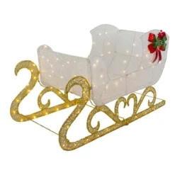 Northlight 48" LED Lighted Glitter Reindeer With Sleigh Outdoor Christmas Decoration 12 Northlight 48" LED Lighted Glitter Reindeer With Sleigh Outdoor Christmas Decoration -Northlight GUEST bba1fac2 f85f 4aa0 b86d 0c5294a74f56