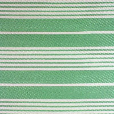 Northlight 4' X 6' Green And White Striped Rectangular Outdoor Area Rug 5 Northlight 4' X 6' Green And White Striped Rectangular Outdoor Area Rug - Image 3