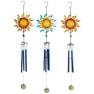 Northlight Shining Suns Outdoor Garden Windchimes - 31.5" - Set Of 3 8 Northlight Shining Suns Outdoor Garden Windchimes - 31.5" - Set Of 3 - Image 6