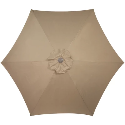 Northlight 7.5ft Outdoor Patio Market Umbrella With Hand Crank, Taupe 3 Northlight 7.5ft Outdoor Patio Market Umbrella With Hand Crank, Taupe