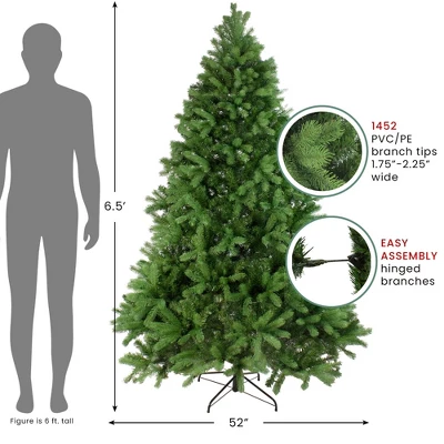 Northlight Real Touch™️ Full Noble Fir Artificial Christmas Tree - Unlit - 6.5' 6 Northlight Real Touch™️ Full Noble Fir Artificial Christmas Tree - Unlit - 6.5' - Image 4