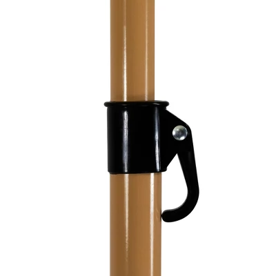 Northlight Striped Outdoor Macrame Boho Beach Market Umbrella With Tilt- 6.5' - Black And White 9 Northlight Striped Outdoor Macrame Boho Beach Market Umbrella With Tilt- 6.5' - Black And White - Image 7