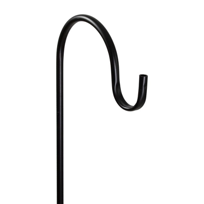 Northlight 48" Black Metal Shepard’s Hook Outdoor Garden Stake 4 Northlight 48" Black Metal Shepard’s Hook Outdoor Garden Stake - Image 2