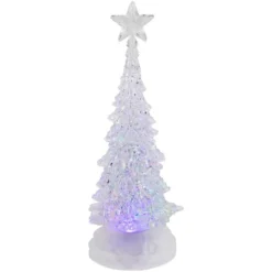 Northlight LED Lighted Acrylic Christmas Tree Decoration - 10.5" - Multi-Color Lights