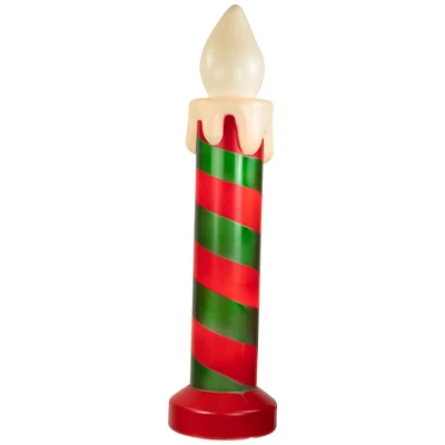 Northlight Lighted Striped Candle Blow Mold Outdoor Christmas Decoration - 40" 6 Northlight Lighted Striped Candle Blow Mold Outdoor Christmas Decoration - 40" - Image 4