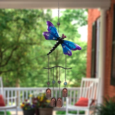 Northlight 24" Purple And Bronze Dragonfly Outdoor Garden Windchime 3 Northlight 24" Purple And Bronze Dragonfly Outdoor Garden Windchime