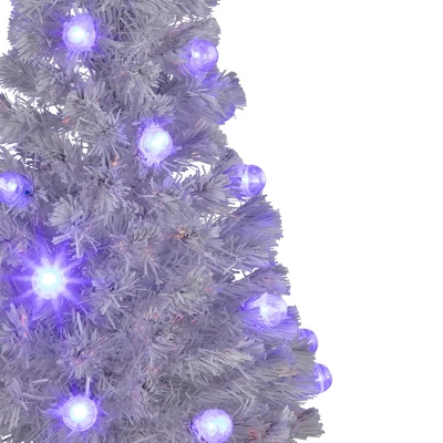 Northlight Pre-Lit Medium Color Changing Fiber Optic Artificial Christmas Tree - 4' - White - Blue LED Lights 6 Northlight Pre-Lit Medium Color Changing Fiber Optic Artificial Christmas Tree - 4' - White - Blue LED Lights - Image 4