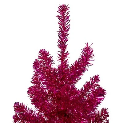Northlight 6' Metallic Pink Tinsel Artificial Christmas Tree - Unlit 5 Northlight 6' Metallic Pink Tinsel Artificial Christmas Tree - Unlit - Image 3