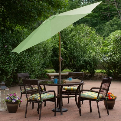 Northlight 9ft Outdoor Patio Market Umbrella With Hand Crank And Tilt, Sage Green 4 Northlight 9ft Outdoor Patio Market Umbrella With Hand Crank And Tilt, Sage Green - Image 2